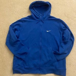 Blue Nike Zip Up Hoodie XL